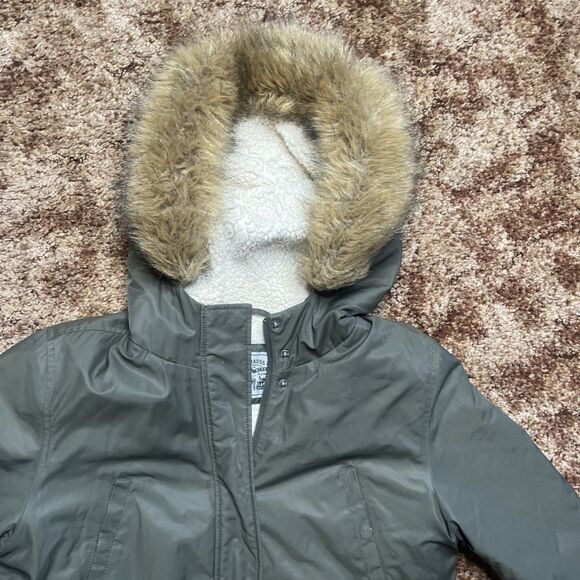 Levi's Hooded Water Repellant Shearling Lined Jacket Women's Size Large - Picture 3 of 8